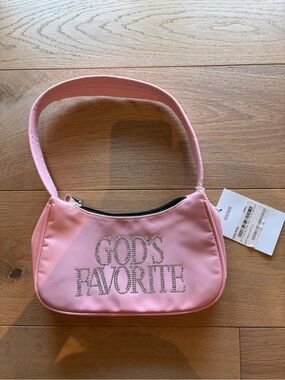 Praying God's Favorite Pink Shoulder Bag